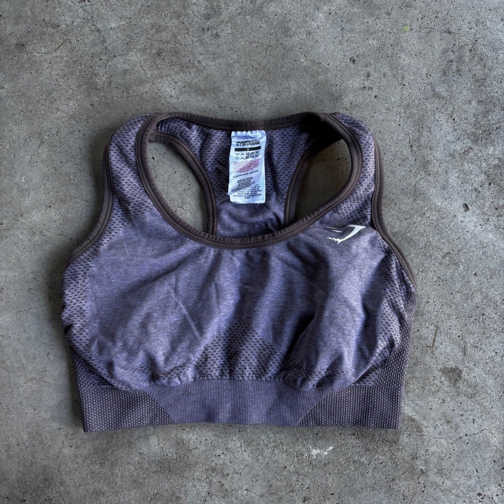 Gymshark Purple Seamless Sports Bra Workout Fitness Activewear Gym Top‎ - Small